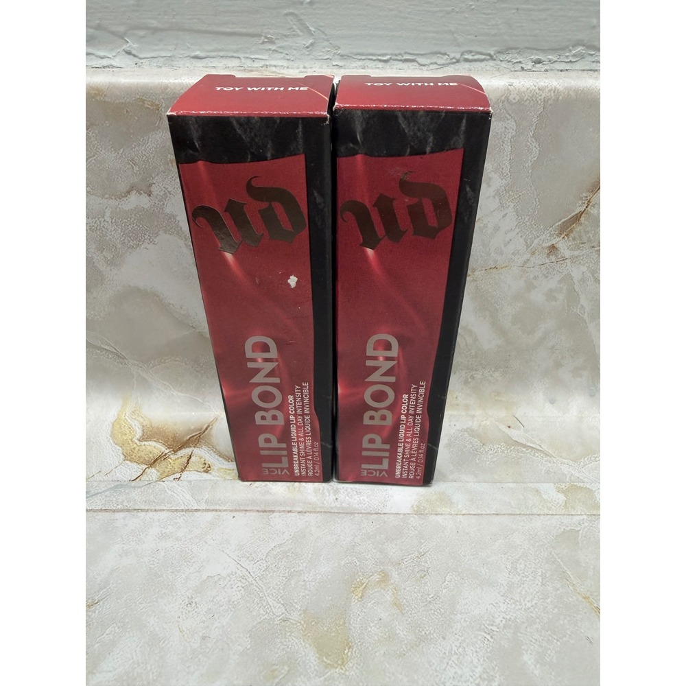 Urban Decay Vice Lip Bond Glossy Liquid Lipstick Toy With Me Set of 2 NEW
